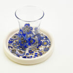 Tee Tasse Termeh Design Ozeanblau